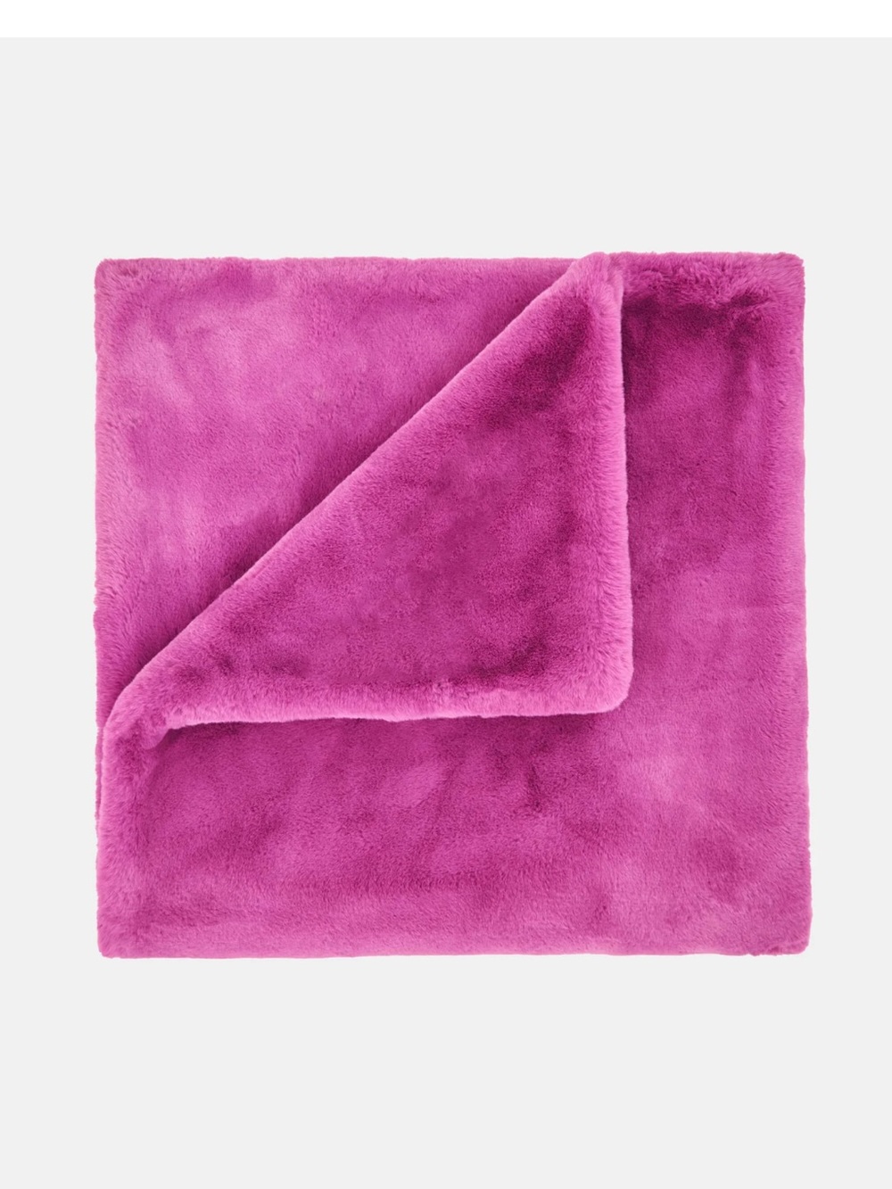 APPARIS Plush Faux Fur Throw Blanket in Fuchsia